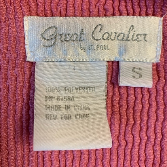 Great Cavalier by ST. PAUL Velvet Jacket Blazer Pink Women Size Small - Picture 9 of 9